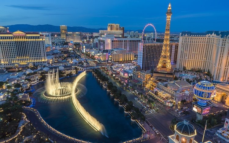 панорама, город, сша, лас-вегас, panorama, the city, usa, las vegas