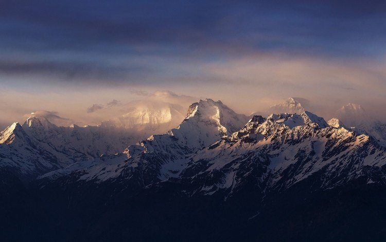 свет, непал, горы, восход, природа, пейзаж, туман, снежная вершина, гималаи, light, nepal, mountains, sunrise, nature, landscape, fog, snow peak, the himalayas