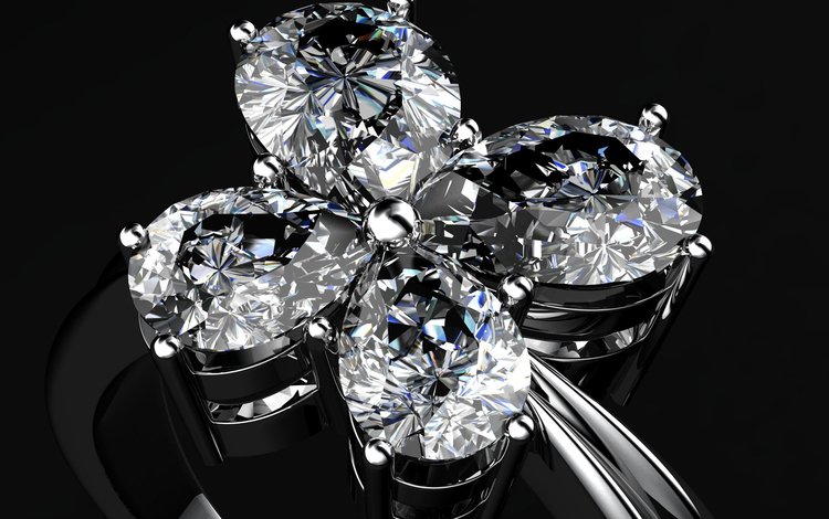 кольцо, черный фон, бриллианты, ювелирные изделия, ring, black background, diamonds, jewelry