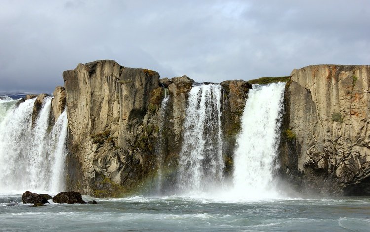 скалы, водопад, исландия, гюдльфосс, sudur-tingeyjarsysla, goðafoss, водопад годафосс, rocks, waterfall, iceland, gullfoss