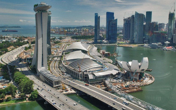 сингапур, городской пейзаж, marina bay sands, singapore, the urban landscape