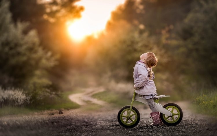 дорога, дети, девочка, ребенок, велосипед, road, children, girl, child, bike