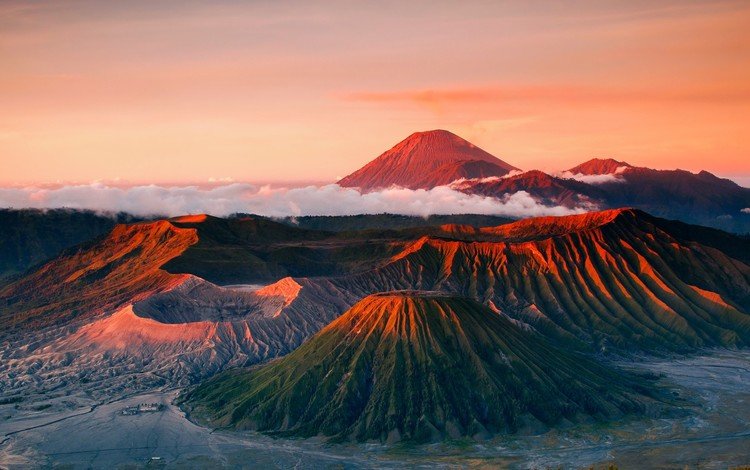 горы, вулкан, индонезия, ява, бромо, тенгер, mountains, the volcano, indonesia, java, bromo, tanger