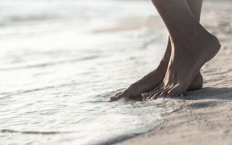 море, песок, пляж, ноги, браслет, прилив, sea, sand, beach, feet, bracelet, tide