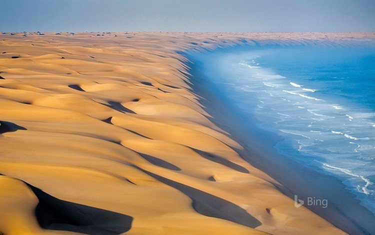 пейзаж, море, песок, пустыня, bing, landscape, sea, sand, desert