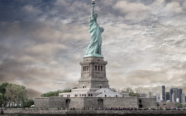 символ, сша, нью-йорк, памятник, статуя свободы, symbol, usa, new york, monument, the statue of liberty