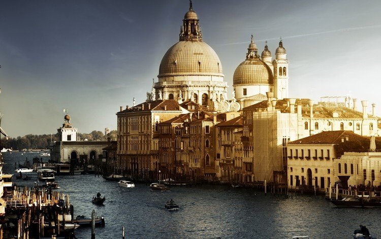 лодки, венеция, канал, италия, архитектура, здания, гондолы, boats, venice, channel, italy, architecture, building, gondola