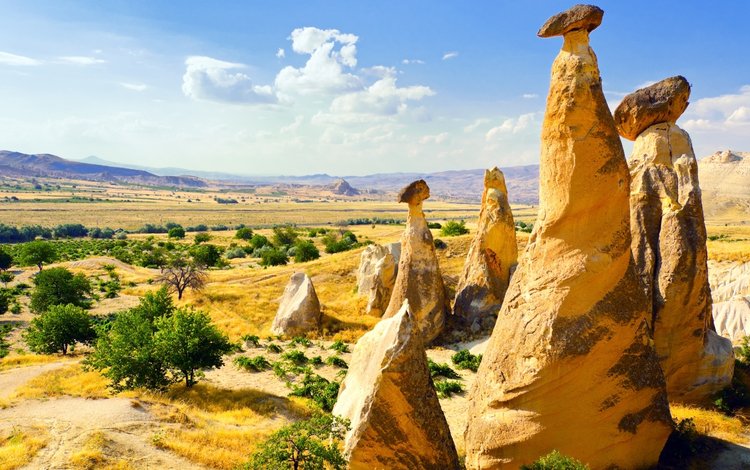 небо, долина любви, облака, скалы, камни, пейзаж, горизонт, турция, каппадокия, the sky, clouds, rocks, stones, landscape, horizon, turkey, cappadocia