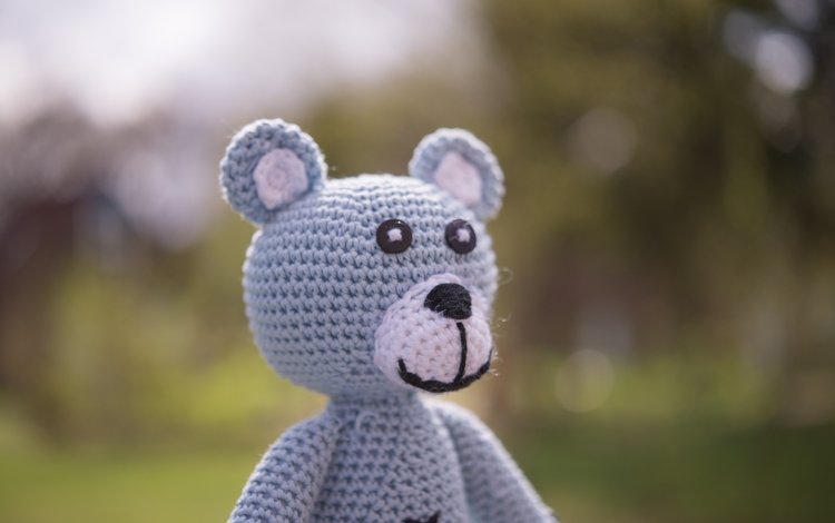 медведь, мишка, игрушка, вязание, bear, toy, knitting