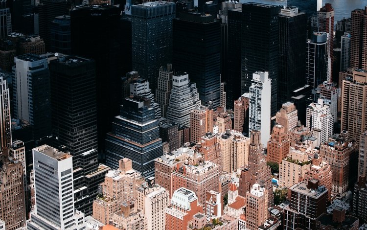 вид сверху, небоскребы, сша, нью-йорк, здания, the view from the top, skyscrapers, usa, new york, building