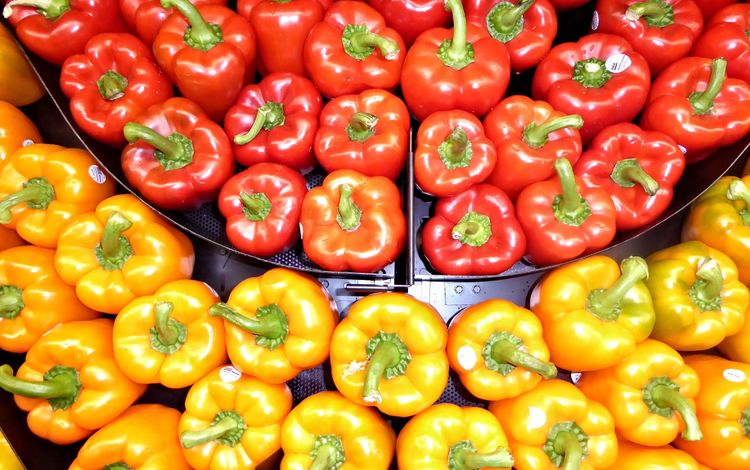 желтый, красный, овощи, перец, болгарский, yellow bell pepper, red bell peppers, сладкий перец, yellow, red, vegetables, pepper, bulgarian, sweet pepper