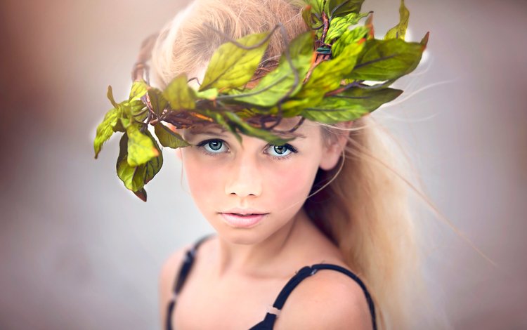 взгляд, девочка, волосы, лицо, венок, julia altork, look, girl, hair, face, wreath