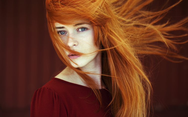 девушка, взгляд, волосы, лицо, рыжеволосая, girl, look, hair, face, redhead
