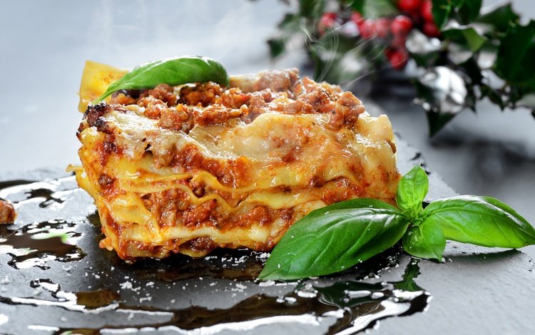 начинка, базилик, лазанья, filling, basil, lasagna