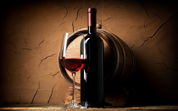 стена, бокал, вино, бутылка, подвал, бочка, красное вино, полка, wall, glass, wine, bottle, the basement, barrel, red wine, shelf