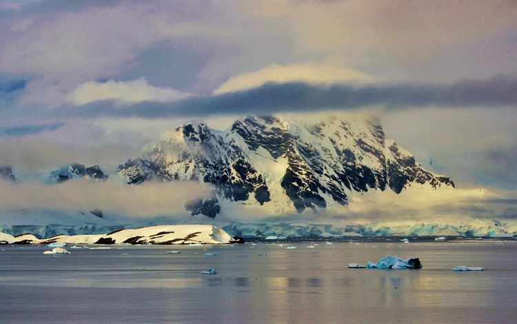 вода, горы, природа, отражение, лёд, антарктида, water, mountains, nature, reflection, ice, antarctica