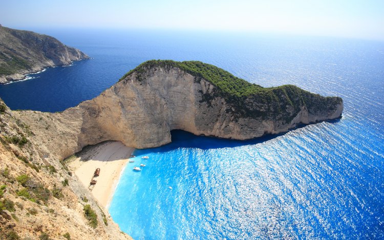 скалы, море, пляж, греция, бухта, 18, rocks, sea, beach, greece, bay