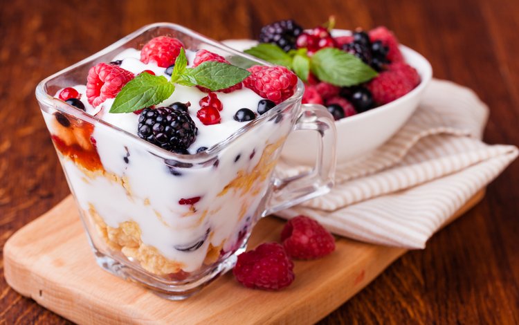 малина, ягоды, черника, десерт, ежевика, хлопья, йогурт, raspberry, berries, blueberries, dessert, blackberry, cereal, yogurt