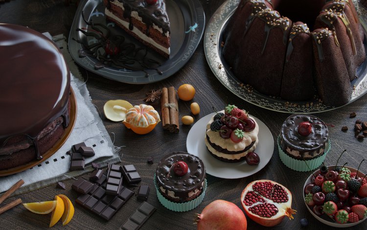 фрукты, сладкое, торт, десерт, пирожное, кекс, fruit, sweet, cake, dessert, cupcake