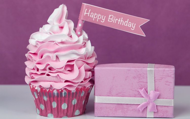 подарок, праздник, сладкое, выпечка, десерт, кекс, с днем ​​рождения, gift, holiday, sweet, cakes, dessert, cupcake, happy birthday