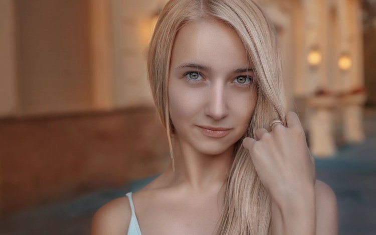 девушка, блондинка, портрет, взгляд, модель, лицо, saulius ke, girl, blonde, portrait, look, model, face