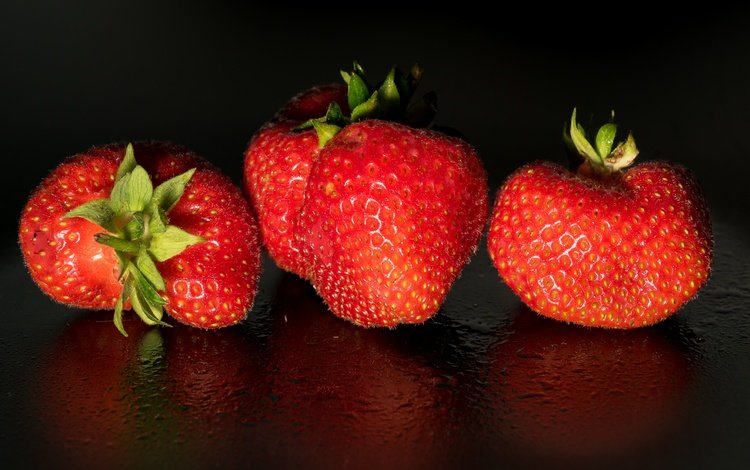 фон, капли, клубника, ягоды, background, drops, strawberry, berries