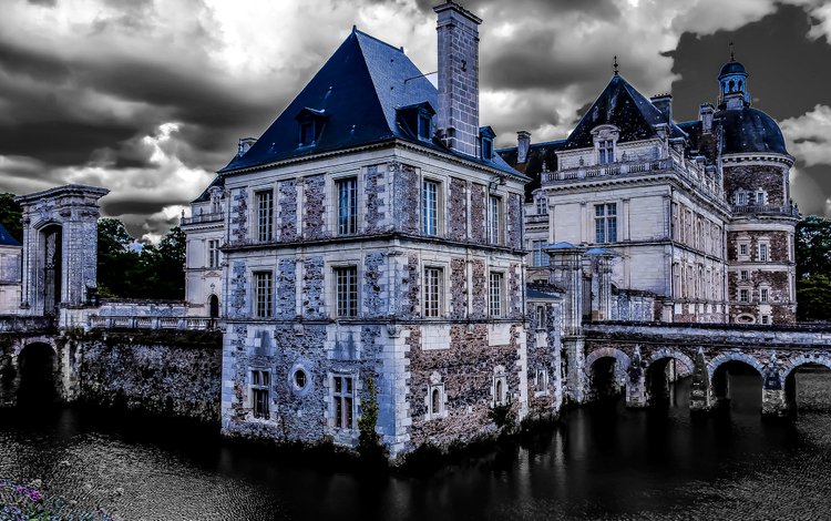 замок, франция, сен-жорж-сюр-луар, замок серран, chateau de serrant, castle, france, saint-georges-sur-loire, the château de serrant