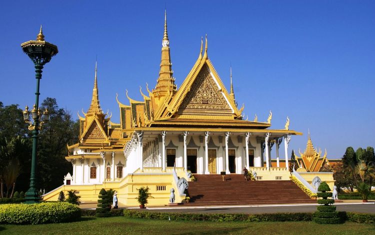 дворец, камбоджа, королевский дворец, пномпень, palace, cambodia, royal palace, phnom penh
