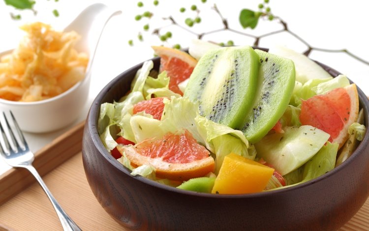 фрукты, киви, грейпфрут, салат, фруктовый салат, fruit, kiwi, grapefruit, salad, fruit salad