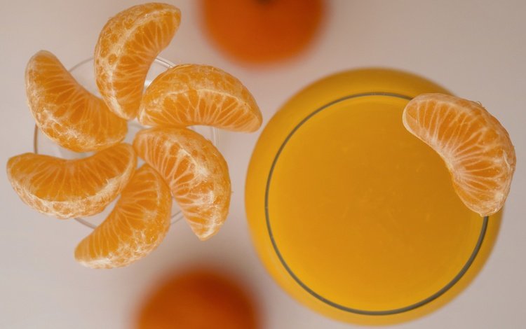 фрукты, стакан, мандарин, цитрусы, долька, сок, fruit, glass, mandarin, citrus, slice, juice