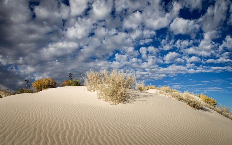 небо, облака, песок, пустыня, сша, нью-мексико, белый песок, the sky, clouds, sand, desert, usa, new mexico, white sand
