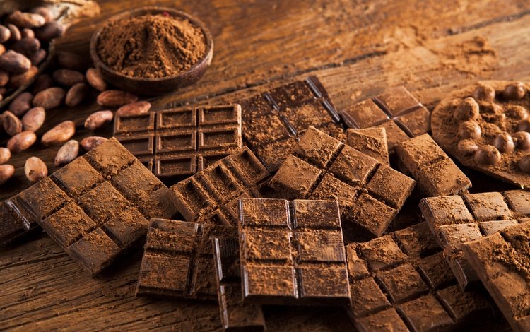 орехи, шоколад, сладкое, какао, плитки, шоколадные плитки, какао бобы, nuts, chocolate, sweet, cocoa, tiles, chocolate bars, cocoa beans