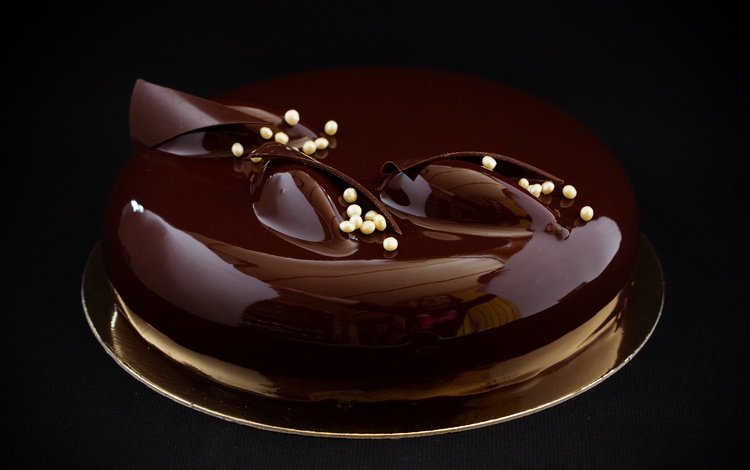 черный фон, шоколад, сладкое, торт, десерт, глазурь, black background, chocolate, sweet, cake, dessert, glaze