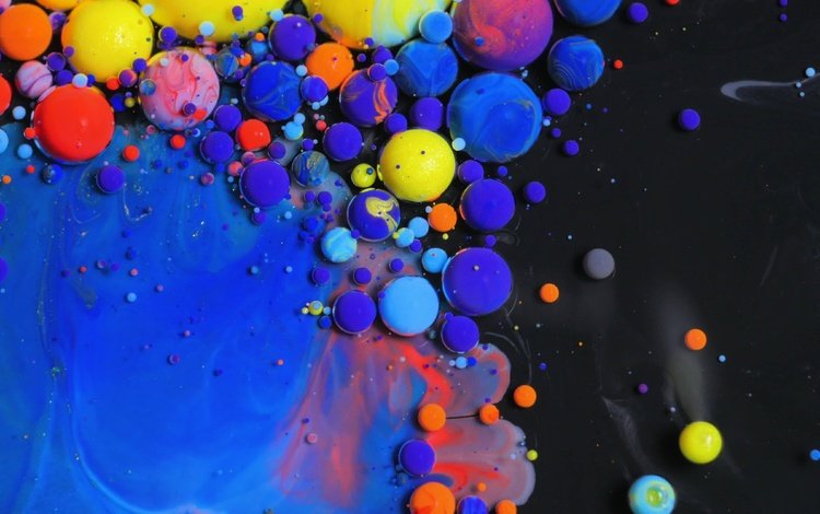 вода, фон, цвет, краска, размытость, шарики, зд, water, background, color, paint, blur, balls, zd