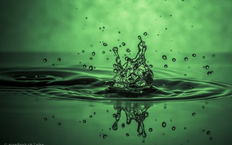 зелёный, фон, капли, цвет, всплеск, жидкость, green, background, drops, color, splash, liquid