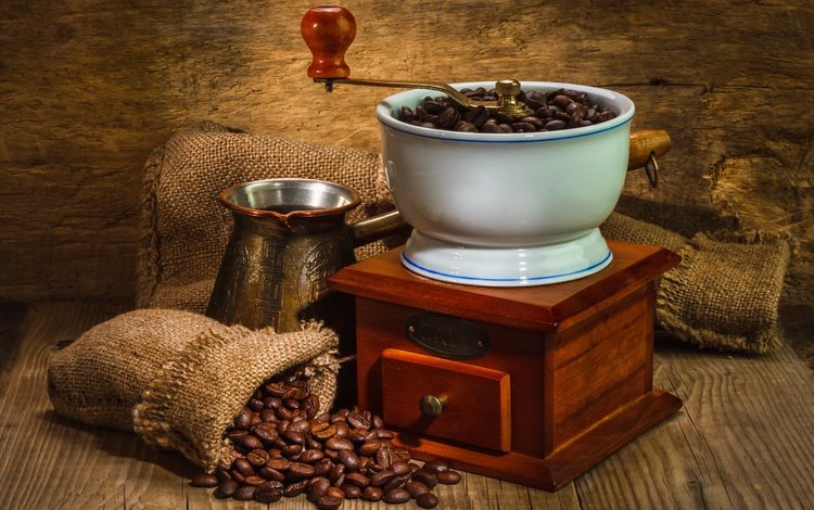 зерна, кофе, мешок, кофейные зерна, турка, кофемолка, grain, coffee, bag, coffee beans, turk, coffee grinder