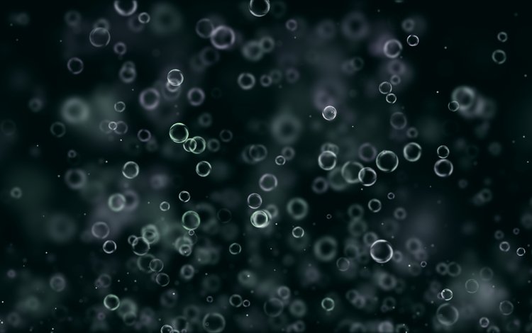 абстракция, пузыри, круги, черный фон, бока, abstraction, bubbles, circles, black background, sides