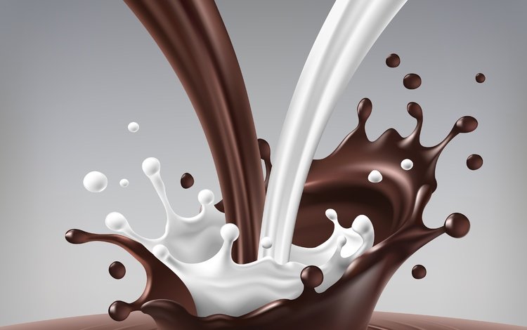 брызги, всплеск, шоколад, молоко, squirt, splash, chocolate, milk