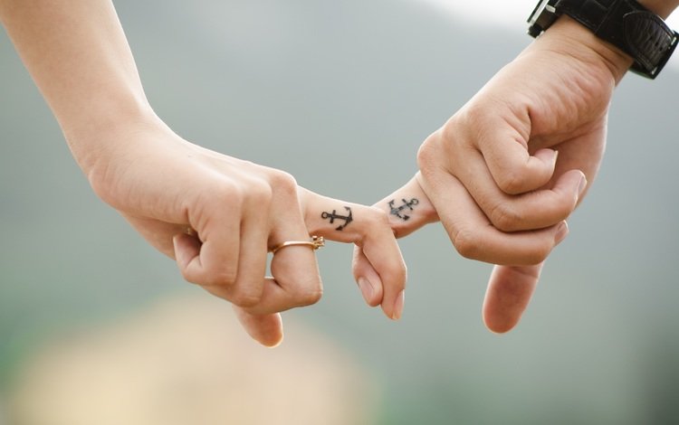 якорь, часы, любовь, романтика, кольцо, пара, руки, пальцы, татуировка, anchor, watch, love, romance, ring, pair, hands, fingers, tattoo