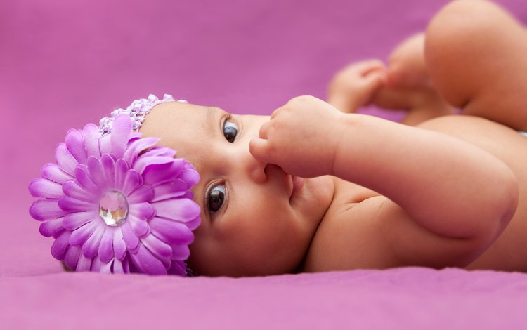 цветок, взгляд, дети, девочка, лицо, ребенок, младенец, flower, look, children, girl, face, child, baby