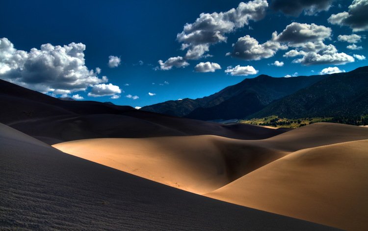 небо, свет, облака, песок, пустыня, дюны, the sky, light, clouds, sand, desert, dunes