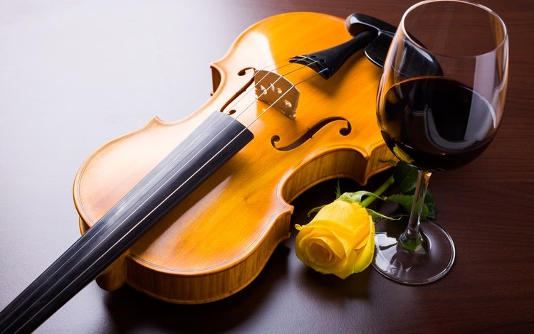 цветок, скрипка, роза, струны, бокал, вино, музыкальный инструмент, flower, violin, rose, strings, glass, wine, musical instrument