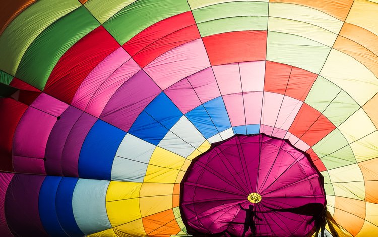 вид сверху, разноцветный, ткань, силуэт, воздушный шар, the view from the top, colorful, fabric, silhouette, balloon