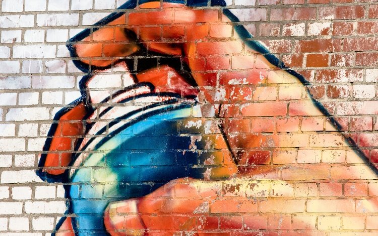 текстура, поверхность, рука, кирпичная стена, фон, стена, краска, граффити, баллончик, кирпичи, texture, surface, hand, brick wall, background, wall, paint, graffiti, spray, bricks