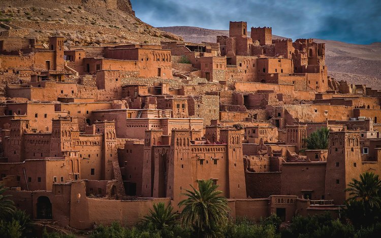 развалины, город, старый город, марокко, айт-бен-хадду, the ruins, the city, old town, morocco, aït ben haddou