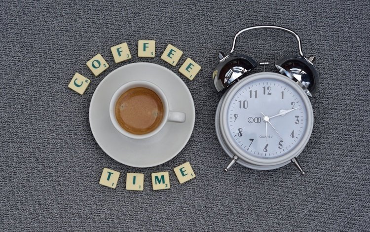 кофе, буквы, часы, блюдце, чашка, будильник, coffee, letters, watch, saucer, cup, alarm clock