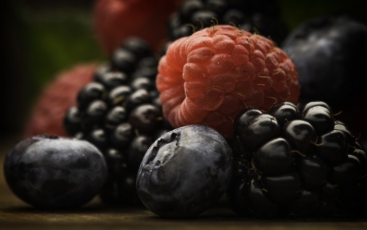 макро, малина, еда, ягоды, черника, ежевика, macro, raspberry, food, berries, blueberries, blackberry