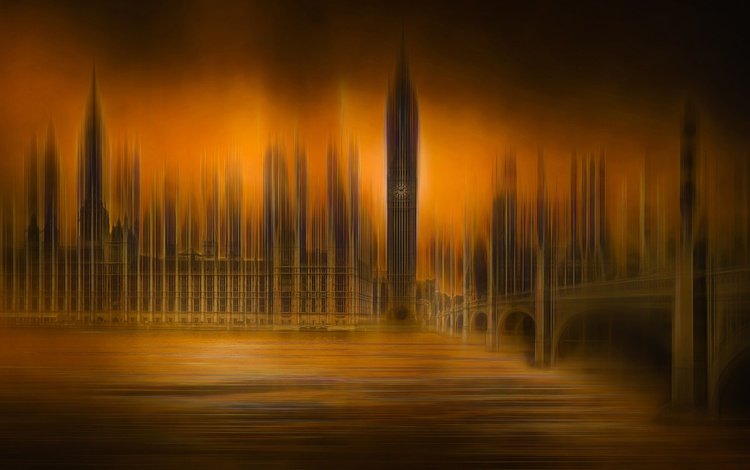 река, мост, лондон, башня, англия, эффекты, биг-бен, парламент, river, bridge, london, tower, england, effects, big ben, parliament
