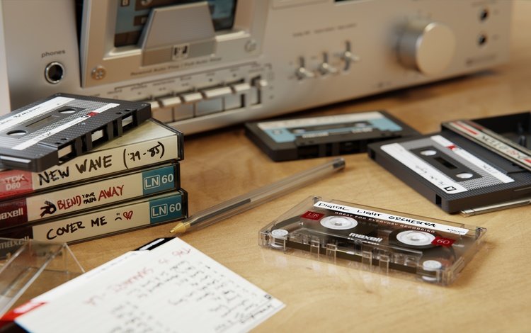 стол, магнитофон, кассеты, магнитола, table, tape, magazine, radio