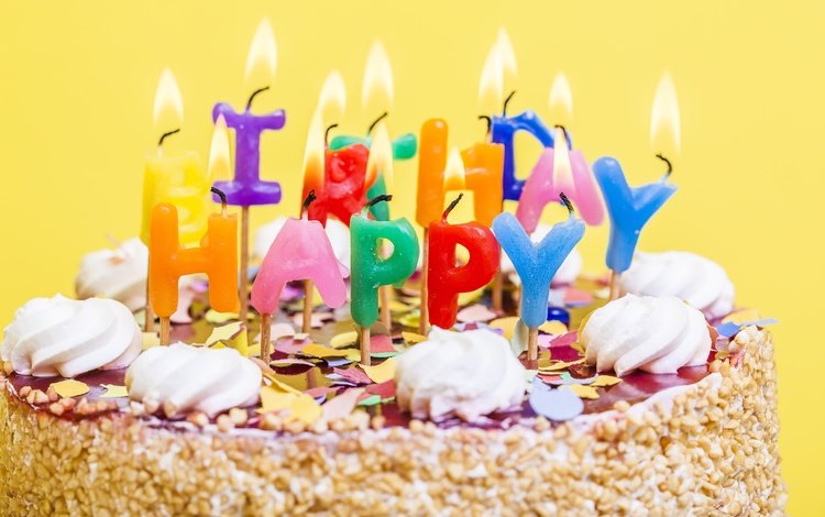 свечи, сладкое, день рождения, торт, десерт, крем, candles, sweet, birthday, cake, dessert, cream